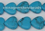 CHG63 15.5 inches 16*16mm heart turquoise beads wholesale