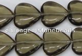 CHG65 17*17mm heart synthetic smoky quartz beads wholesale