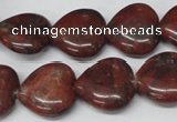 CHG73 15.5 inches 18*18mm heart brecciated jasper beads wholesale