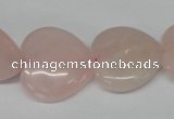 CHG80 15.5 inches 20*20mm heart rose quartz beads wholesale