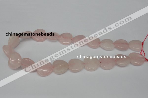 CHG80 15.5 inches 20*20mm heart rose quartz beads wholesale