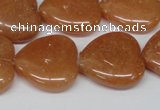 CHG81 15.5 inches 20*20mm heart red aventurine beads wholesale