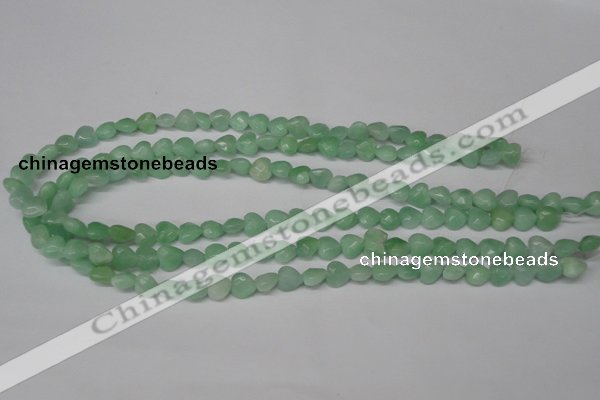 CHG90 15.5 inches 8*8mm faceted heart amazonite beads wholesale