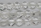 CHG92 15.5 inches 10*10mm faceted heart white crystal beads wholesale