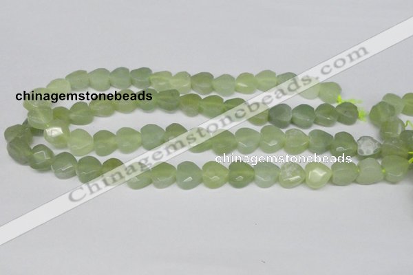 CHG93 15.5 inches 12*12mm faceted heart New jade beads wholesale