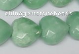 CHG99 15.5 inches 20*20mm faceted heart amazonite beads wholesale