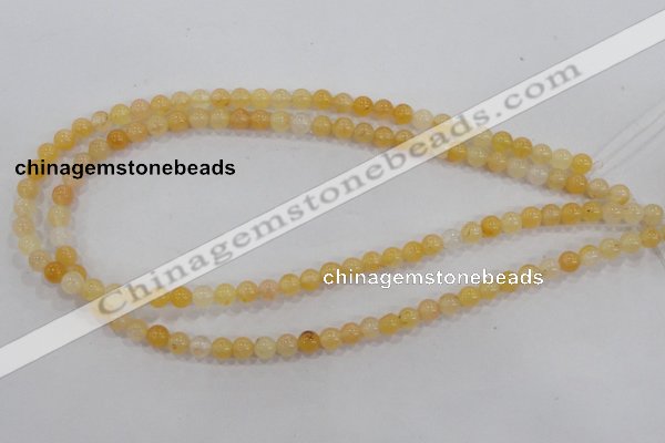 CHJ01 15.5 inches 4mm round honey jade stone beads wholesale