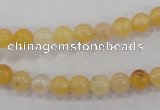 CHJ02 15.5 inches 6mm round honey jade stone beads wholesale