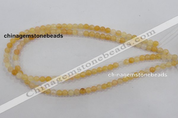 CHJ02 15.5 inches 6mm round honey jade stone beads wholesale