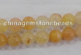 CHJ03 15.5 inches 8mm round honey jade stone beads wholesale