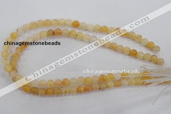 CHJ03 15.5 inches 8mm round honey jade stone beads wholesale