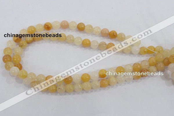 CHJ04 15.5 inches 10mm round honey jade stone beads wholesale