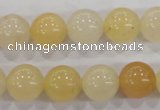 CHJ05 15.5 inches 12mm round honey jade stone beads wholesale