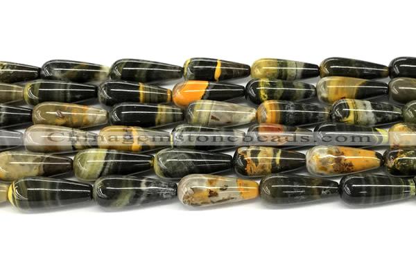 CHJ110 15 inches 8*20mm teardrop honeybee jasper beads