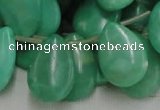 CHM10 16 inches 18*25mm flat teardrop green hemimorphite beads wholesale