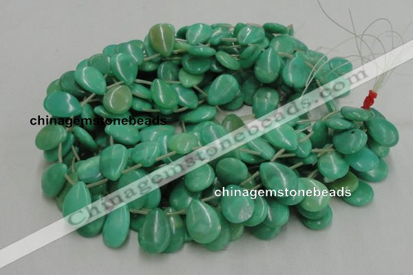 CHM10 16 inches 18*25mm flat teardrop green hemimorphite beads wholesale