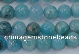 CHM202 15.5 inches 8mm round blue hemimorphite beads wholesale