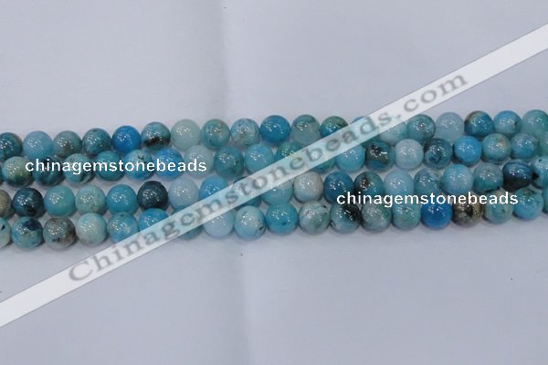 CHM203 15.5 inches 10mm round blue hemimorphite beads wholesale
