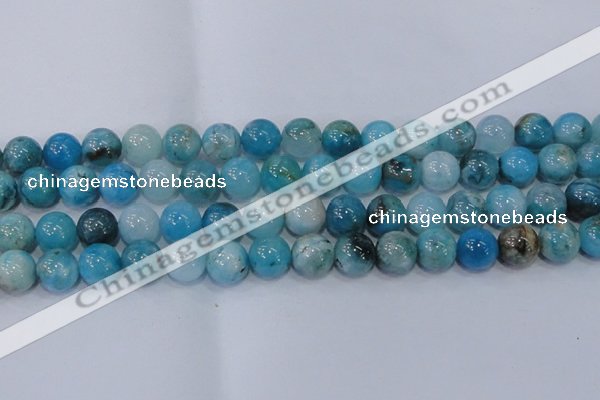 CHM205 15.5 inches 14mm round blue hemimorphite beads wholesale