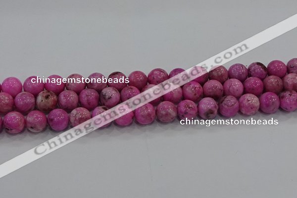 CHM224 15.5 inches 12mm round dyed hemimorphite beads wholesale