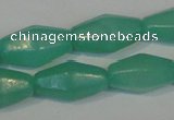 CHM24 15.5 inches 6*12mm faceted rice green hemimorphite beads