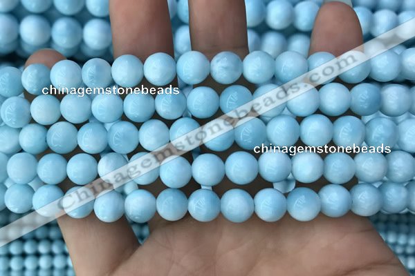 CHM302 15.5 inches 8mm round blue hemimorphite gemstone beads