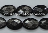 CHS07 15.5 inches 13*18mm faceted oval natural hypersthene gemstone beads