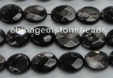 CHS12 15.5 inches 10*12mm faceted oval natural hypersthene beads