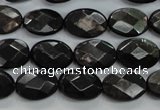 CHS14 15.5 inches 10*14mm faceted oval natural hypersthene beads