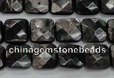 CHS26 15.5 inches 12*12mm faceted square natural hypersthene beads