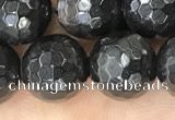 CHS46 15.5 inches 10mm faceted round natural hypersthene beads