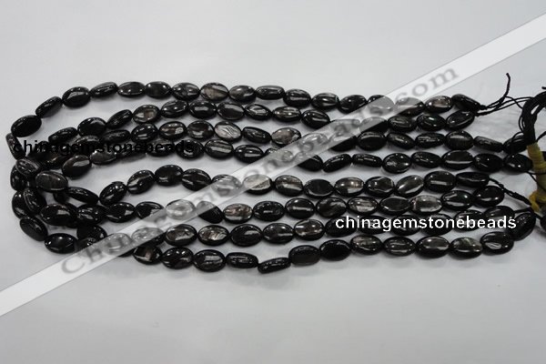 CHS70 15.5 inches 8*12mm oval natural hypersthene beads