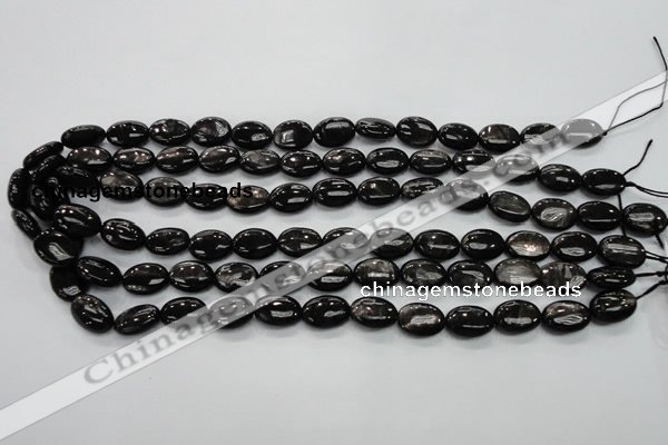 CHS71 15.5 inches 10*14mm oval natural hypersthene beads