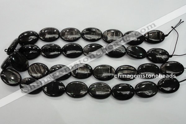 CHS75 15.5 inches 18*25mm oval natural hypersthene beads