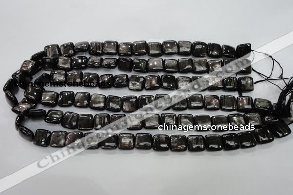 CHS81 15.5 inches 12*12mm square natural hypersthene beads