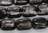 CHS91 15.5 inches 13*18mm rectangle natural hypersthene beads