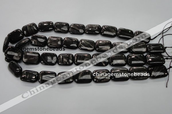 CHS92 15.5 inches 15*20mm rectangle natural hypersthene beads