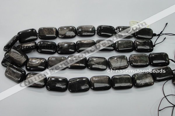 CHS93 15.5 inches 18*25mm rectangle natural hypersthene beads