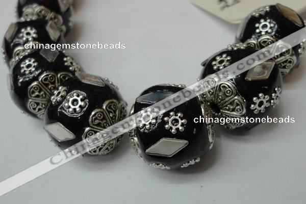 CIB102 17mm round fashion Indonesia jewelry beads wholesale