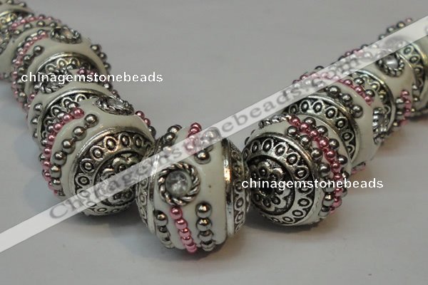 CIB110 18mm round fashion Indonesia jewelry beads wholesale