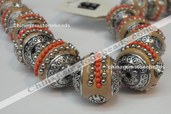 CIB112 18mm round fashion Indonesia jewelry beads wholesale