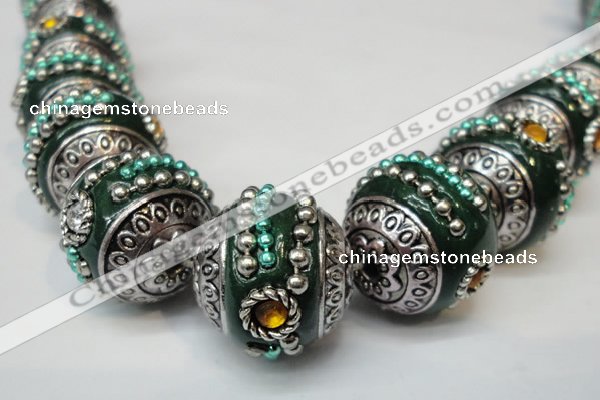 CIB113 18mm round fashion Indonesia jewelry beads wholesale