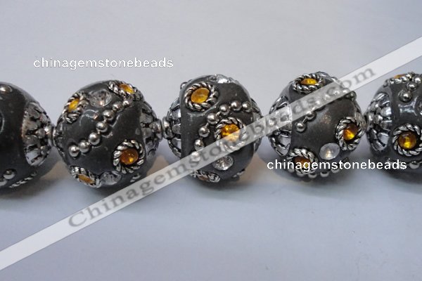 CIB124 19mm round fashion Indonesia jewelry beads wholesale