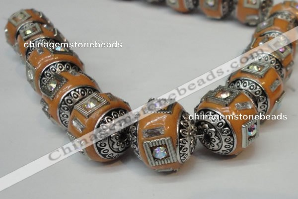 CIB133 18mm round fashion Indonesia jewelry beads wholesale