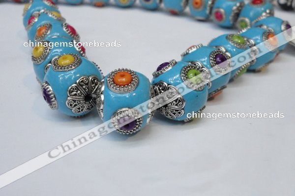 CIB141 18mm round fashion Indonesia jewelry beads wholesale