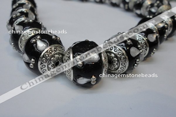 CIB144 18mm round fashion Indonesia jewelry beads wholesale