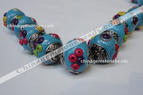 CIB152 21mm round fashion Indonesia jewelry beads wholesale