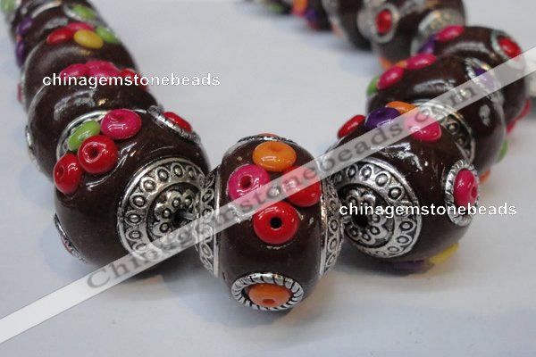 CIB153 21mm round fashion Indonesia jewelry beads wholesale