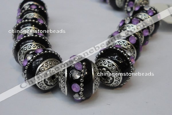 CIB171 19mm round fashion Indonesia jewelry beads wholesale