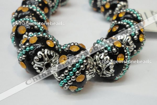 CIB180 18mm round fashion Indonesia jewelry beads wholesale